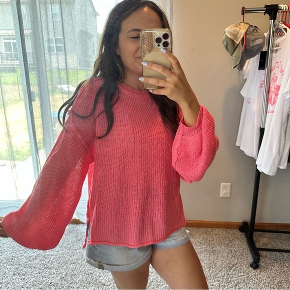 46 Barbie pink balloon sleeve oversized sweater | S M L | - Picture 4 of 8